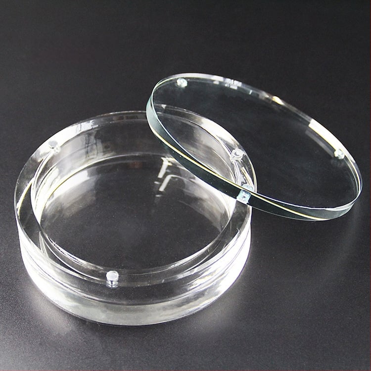 Kristāla apaļa rotaslietu uzglabāšanas kārba ar gludu virsmu, iepakojuma kārba, izcelsme Zhejiang