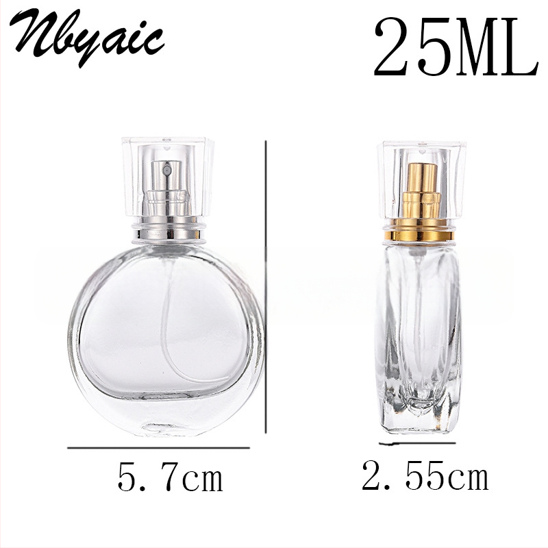 Apskritas stiklo kvapo buteliukas, pūtimo stiklas, lengvas paviršiaus apdorojimas, pritaikymas prieinamas, nbyaic