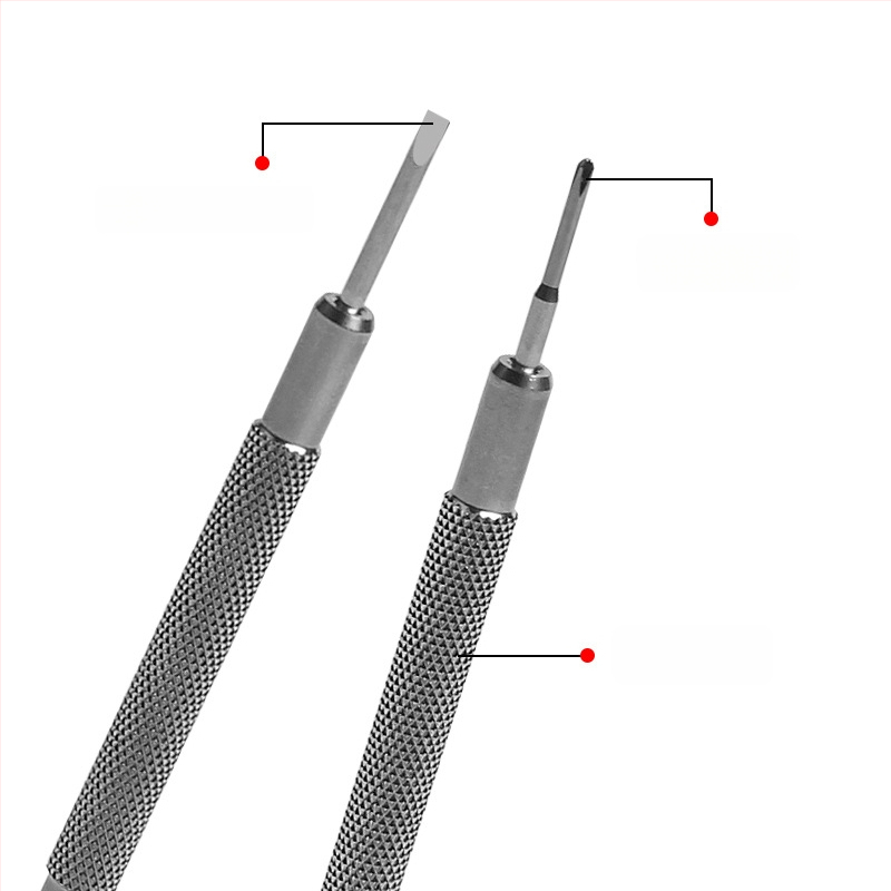 Time Chi laikrodžių atsuktuvų rinkinys – galvutės iš nikeliu-chromo plieno nerūdijančio plieno, rankena iš įrankio plieno, nemagnetinis, be izoliacijos