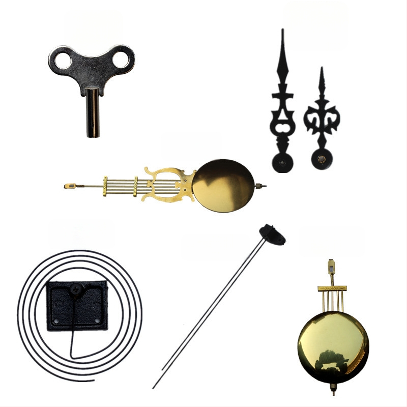 Stalo laikrodis su mechanine pavara, Polar Star mechanizmas, metalinis korpusas, metalinis ciferblatas, analoginis rodiklis