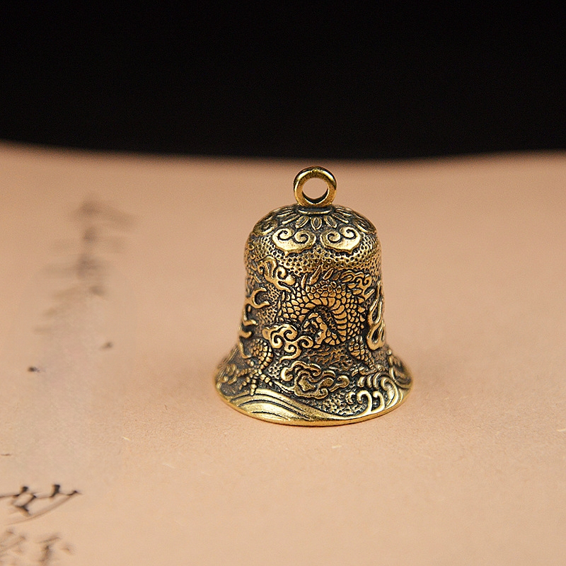 Μπρούντζινος κρεμαστός για κλειδιά με καμπάνα δράκου (Υλικό: Μπρούντζος; Στυλ: Εθνικός Αέρας; Μάρκα: Jungle Leopard; Κατηγορία: Αξεσουάρ κλειδιών)