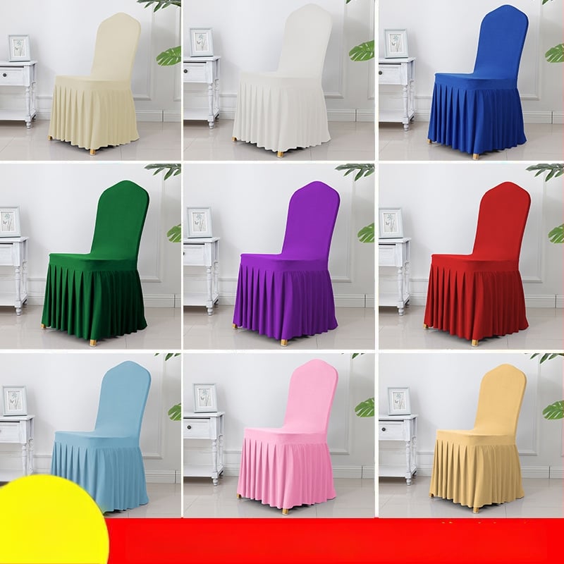 Elastinis plisuotas kėdės užvalkalas, storas poliesteris, vestuvėms ir viešbučiams