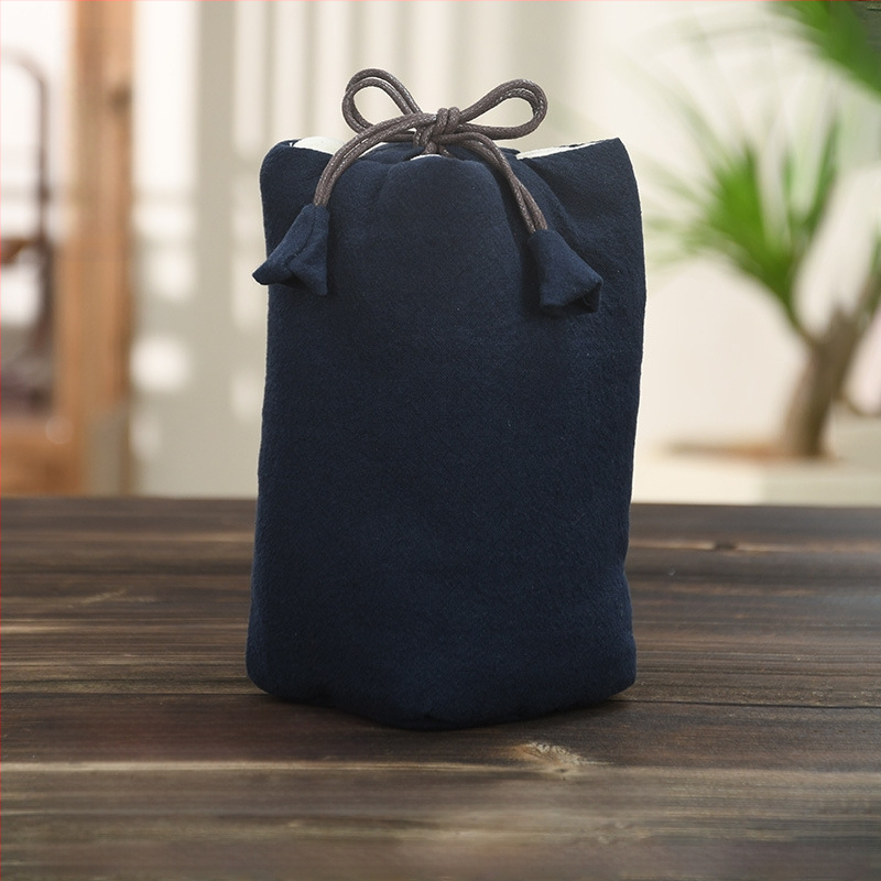 Teaceremónia kiegészítő készlet vászon tároló tasakkal, logó nyomtatott, Ten brocade, 30–70 g, OPP csomagolás