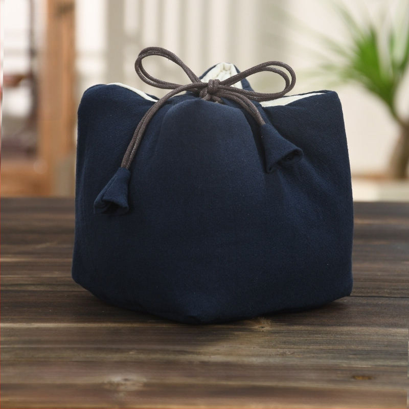 Teaceremónia kiegészítő készlet vászon tároló tasakkal, logó nyomtatott, Ten brocade, 30–70 g, OPP csomagolás