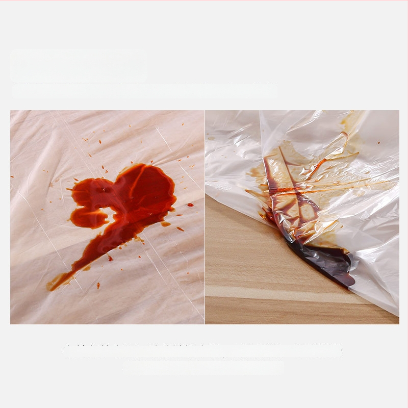 Egyszer használható körasztalterítő, műanyagból (PE), 1C vastagság, nyomtatott logóval, testreszabás elérhető