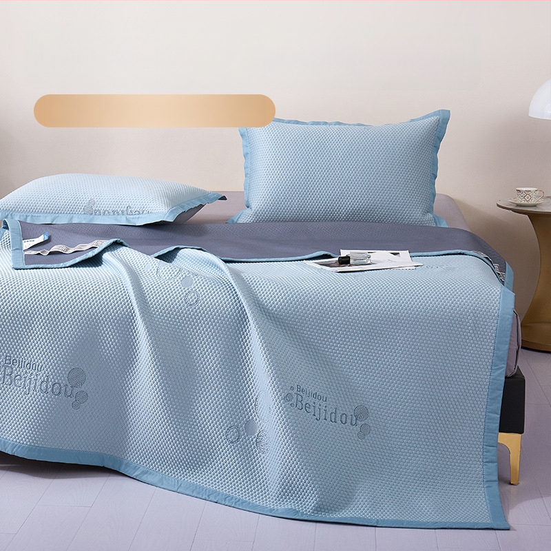 Ice Silk matu komplekts, saliekams Jacquard audums, mūsdienīgs minimālisms, ķīmiskā šķiedra