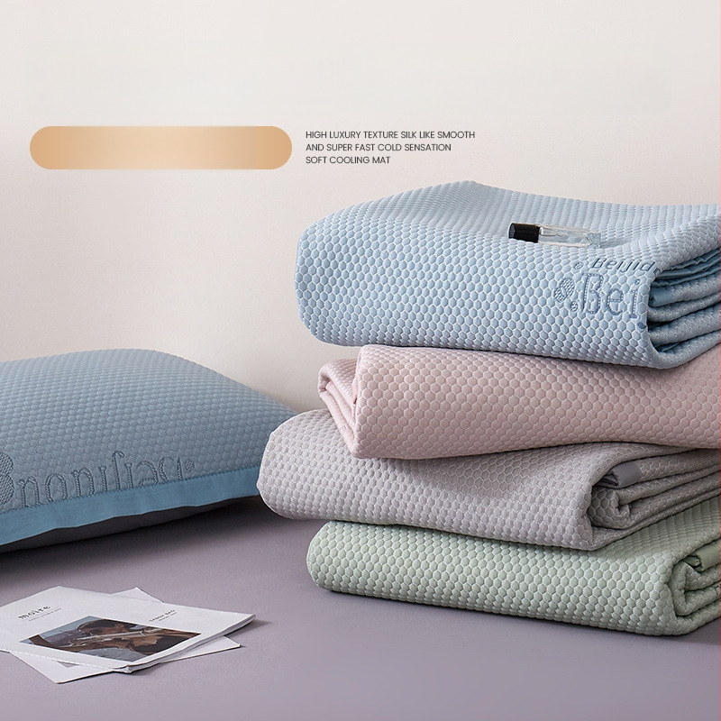 Ice Silk matu komplekts, saliekams Jacquard audums, mūsdienīgs minimālisms, ķīmiskā šķiedra