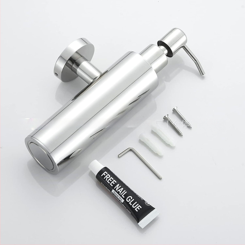 Nerūdijančio plieno sieninis muilo dozatorius rankiniu spaudimu, modernus minimalistinis stilius, prekės ženklas Shuoen