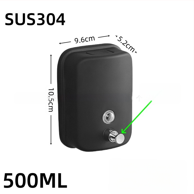 Nerūdijančio plieno sieninis muilo dozatorius rankiniu spaudimu, modernus minimalistinis stilius, prekės ženklas Shuoen