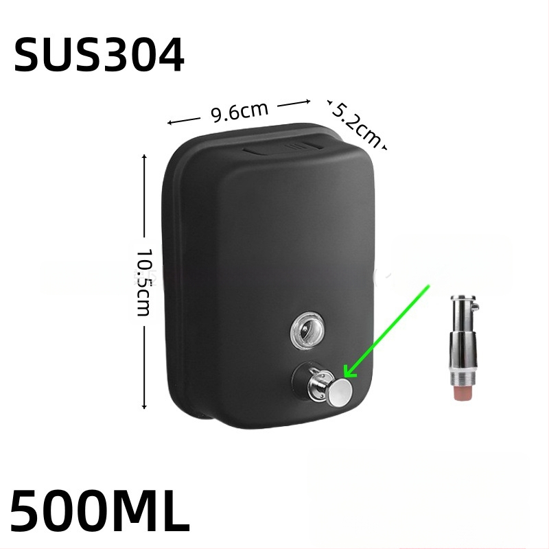 Nerūdijančio plieno sieninis muilo dozatorius rankiniu spaudimu, modernus minimalistinis stilius, prekės ženklas Shuoen