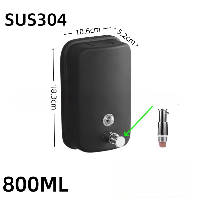 Nerūdijančio plieno sieninis muilo dozatorius rankiniu spaudimu, modernus minimalistinis stilius, prekės ženklas Shuoen