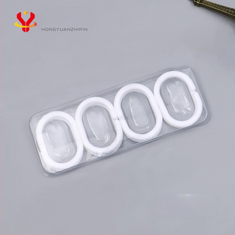 Zuhanyzófüggöny kampó, műanyag, egyrészes kampó, modern letisztult stílus, C-alakú formájú, teherbírás 30 kg felett