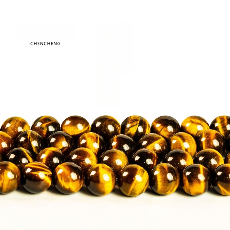 Низ за мъниста с Tiger's Eye бар мъниста, полирани и шлифовани, марка Chencheng Jewelry, есен 2025, стил Fashion OL