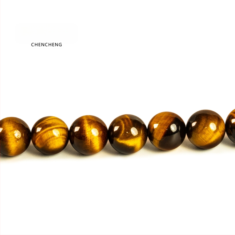 Низ за мъниста с Tiger's Eye бар мъниста, полирани и шлифовани, марка Chencheng Jewelry, есен 2025, стил Fashion OL