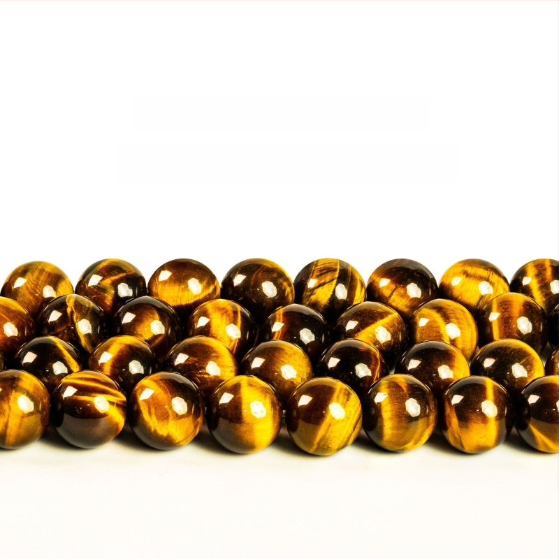 Низ за мъниста с Tiger's Eye бар мъниста, полирани и шлифовани, марка Chencheng Jewelry, есен 2025, стил Fashion OL