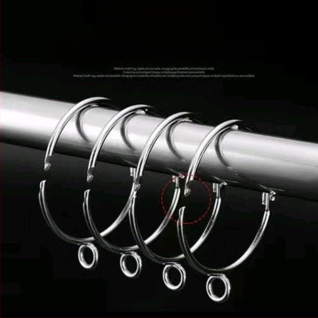 Nerūdijančio plieno užuolaidų žiedas su kabliu, dušo užuolaidų žiedas, užuolaidų priedai (Kategorija: Kita; Prekės ženklas: Kita; Medžiaga: Kita; Stilius: Kita)