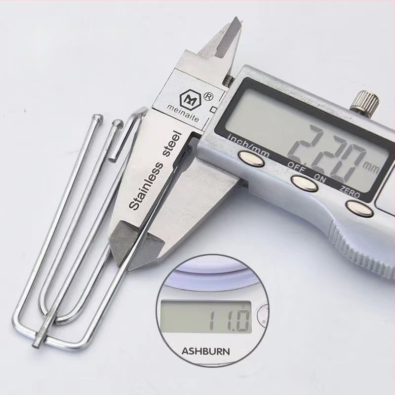 Užuolaidų kabliukų rinkinys, keturių dantų dizainas, su kabinimo žiedais ir užuolaidų klipsais, 15 vnt