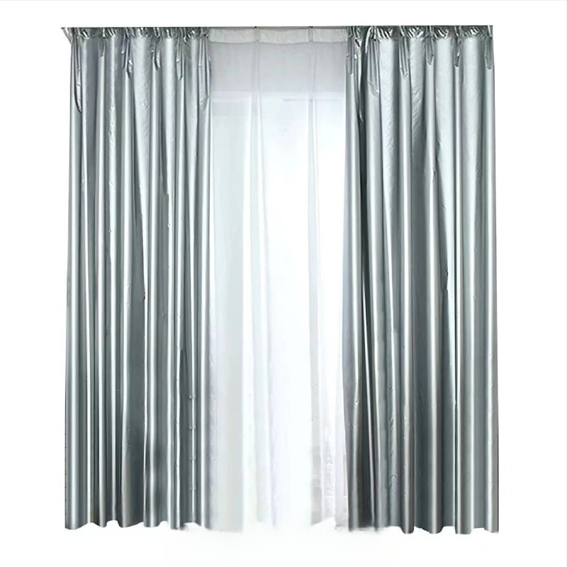 Дебел засенчващ плат за завеси, готов за употреба, пълно засенчване, светлозащитна материя, включени 10 куки