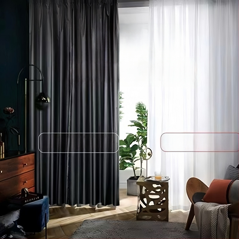 Затъмняваща завеса, готова за употреба, плътна тъмнозащитна тъкан, пълна непрозрачност