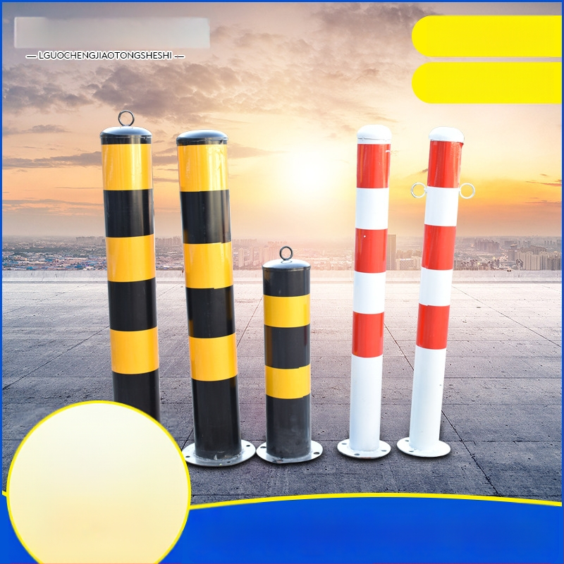 Acélcsőből készült ütközésgátló oszlop közúti közterületeken, kereszteződéseknél és parkolókban