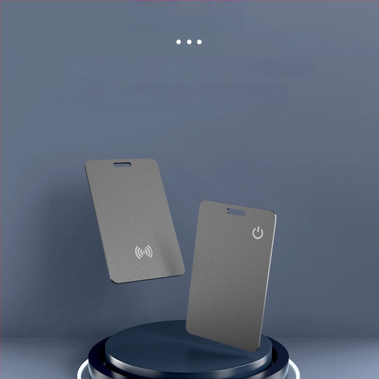 Find My Pénztárca Kártya – Anti-eltűnés Lokátor NFC és Vezeték nélküli Töltés (iOS kompatibilitás, NFC, vezeték nélküli töltés, tömeg 10 g)