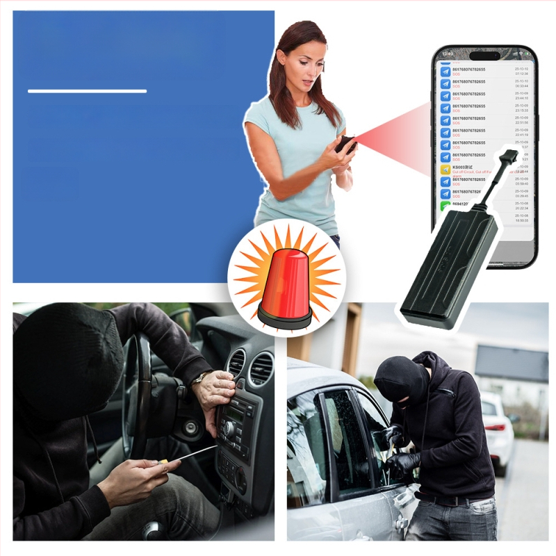 Ks199 4G GPS uztvērējs ar reāllaika izsekošanu, precizitāte 5 m, vairāki brīdinājumi ( vibrācijas signāls, elektroapgādes zudums, mobilais brīdinājums, žoga brīdinājums, ātruma pārsniegums ), 30 minūšu darbības laiks