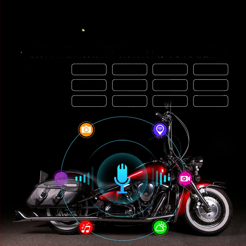 Motociklo vaizdo registratorius 1080P GPS, atsparus vandeniui, Wi-Fi, 120° matymo kampas