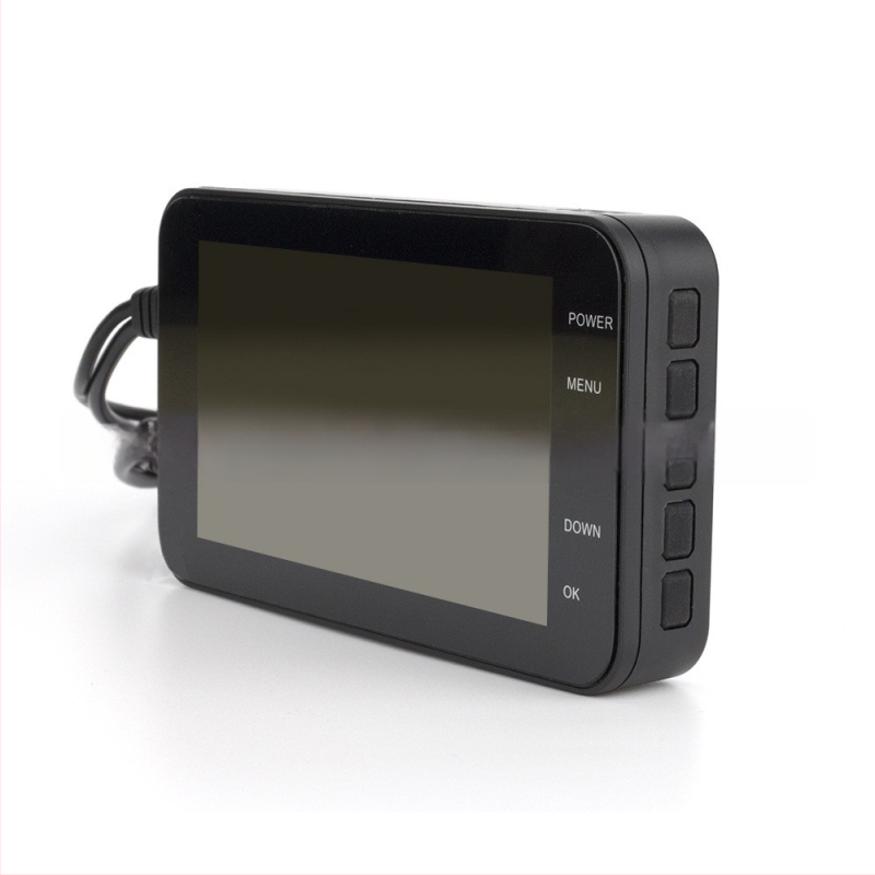 MT003 Motociklo DVR su priekyje ir gale dvigubo įrašymo kamera — atsparus vandeniui, 1080P, 140° matymo kampas, palaiko iki 32GB