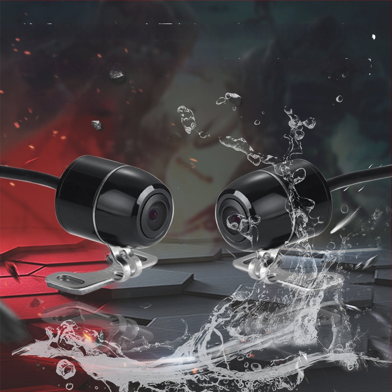 Motociklo dash kamera su priekyje ir galiniu dvigubais objektyvais, 720P HD, 140° platus kampas, palaiko TF kortelę iki 128GB, ciklinis įrašymas