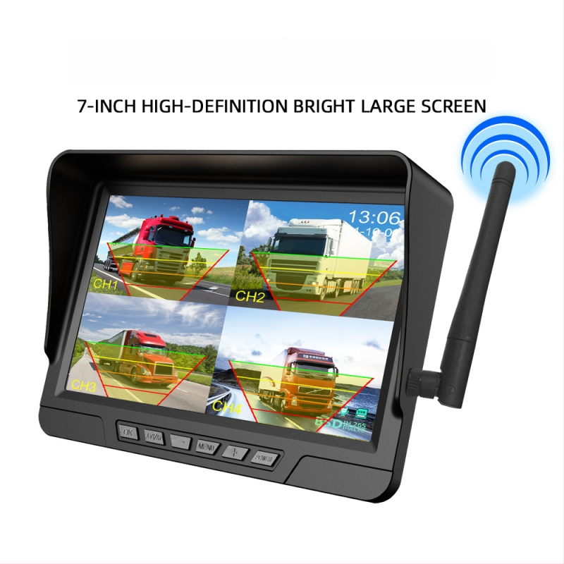 Belaidė sunkvežimio vaizdo registratorius su dviejų objektyvų sistema, 1080p, 120° matymo kampas, starlight naktinis vaizdas, 24V maitinimas