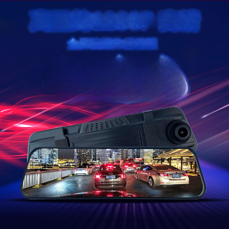 Atbulinės eigos veidrodžio vaizdo registratorius su dviejų objektyvų, 1080p, 170° matymo kampas, 128GB atmintis, atbulinės eigos vaizdas