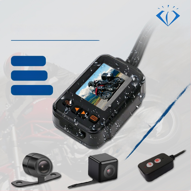 MT30A Motociklo vaizdo registratorius – 120° platus kampas priekyje ir gale, 2MP jutiklis, iki 64GB atminties, USB jungtis