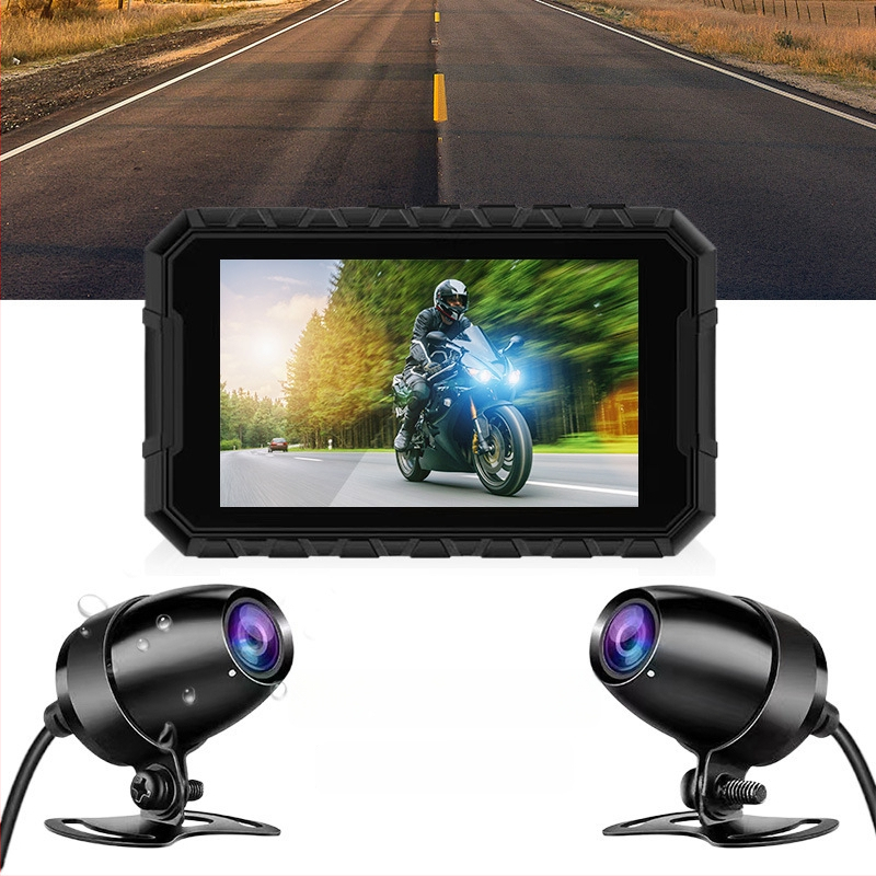 Motociklo vaizdo registratorius: 170° matymo kampas, USB jungtis, TF atminties kortelė iki 64GB, 30fps, ciklinis įrašymas