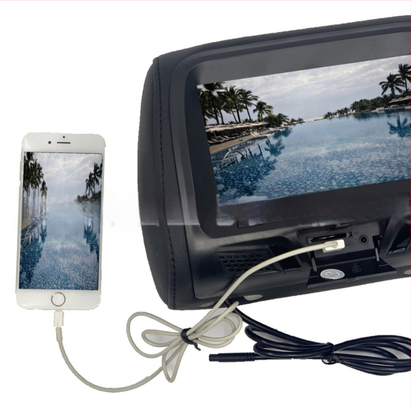 Autós fejtámla kijelző XM-779U - TFT-LED, 1024x600 felbontás, AV bemenet, PAL/NSTC/AUTO, Súly 1.06