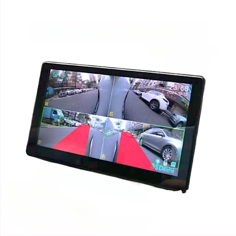 Autó LCD monitor holttér-észlelővel, HD kijelző, 1024x600 IPS felbontás, AHD bemenet, kompatibil BMW főegységgel