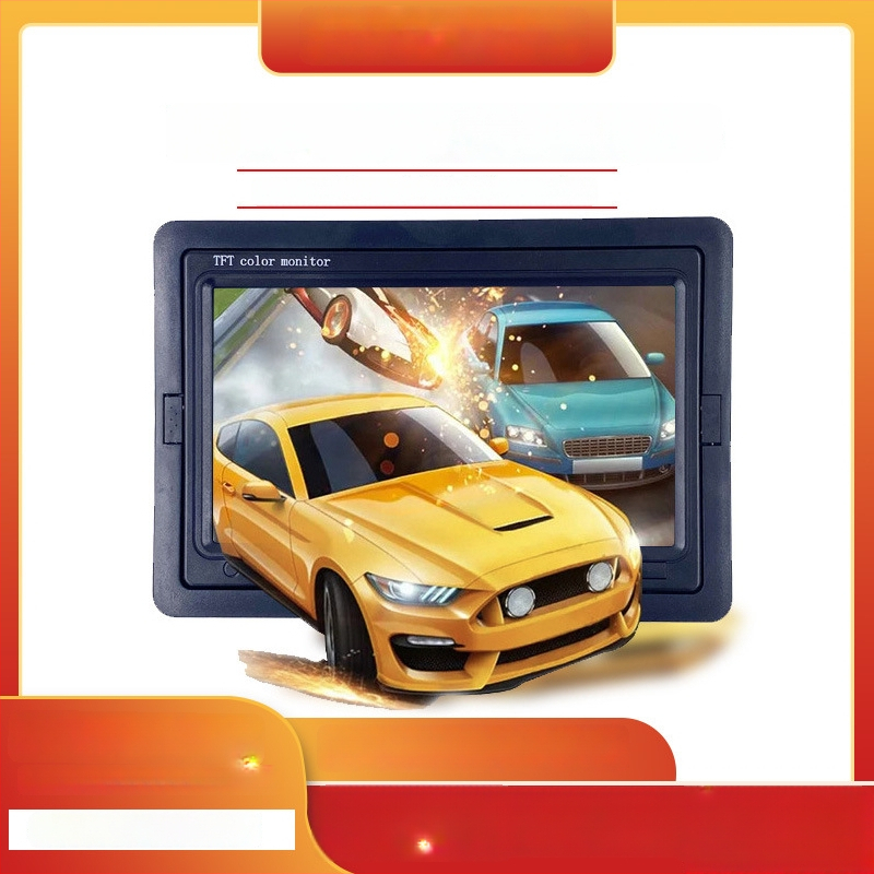 Autó LCD monitor széles látószögű kijelzővel és tolató képpel, TFT 800x480, PAL/NTSC, 12-36V