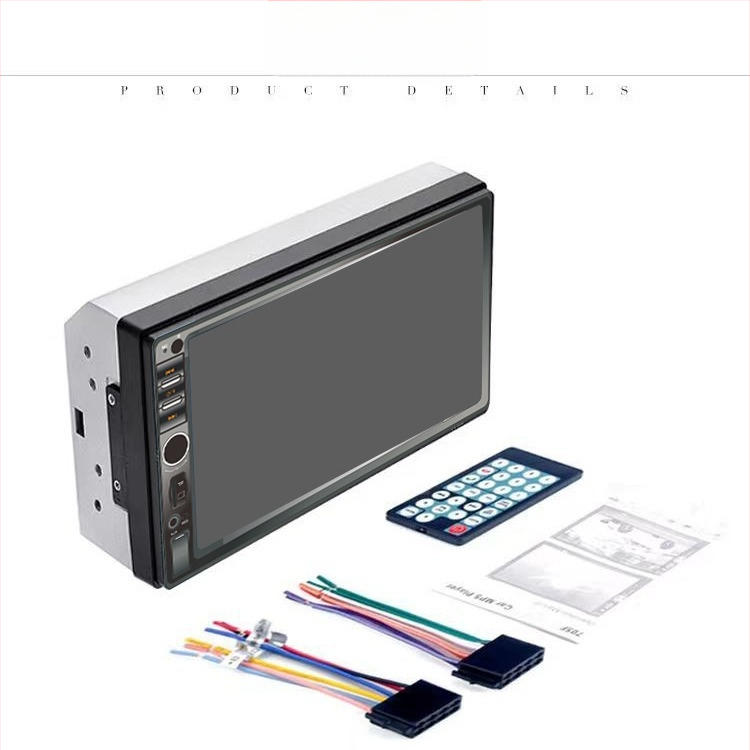 Automobilinis MP5 grotuvė su CarPlay, USB kortų jungtis, Bluetooth, radijas, maitinimas 12–24V DC