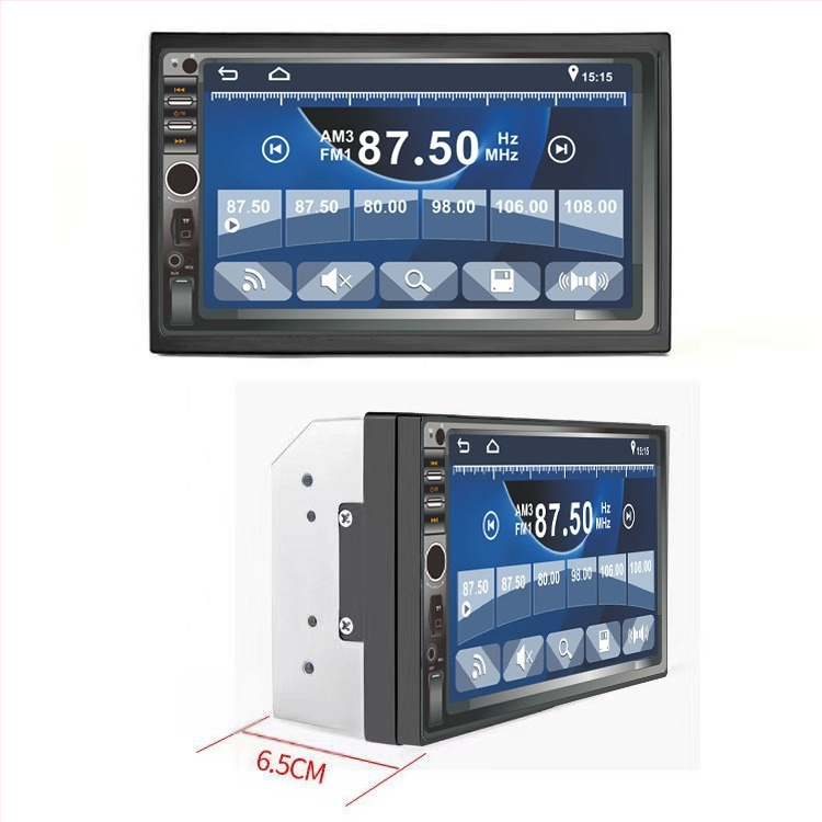 Automobilinis MP5 grotuvė su CarPlay, USB kortų jungtis, Bluetooth, radijas, maitinimas 12–24V DC