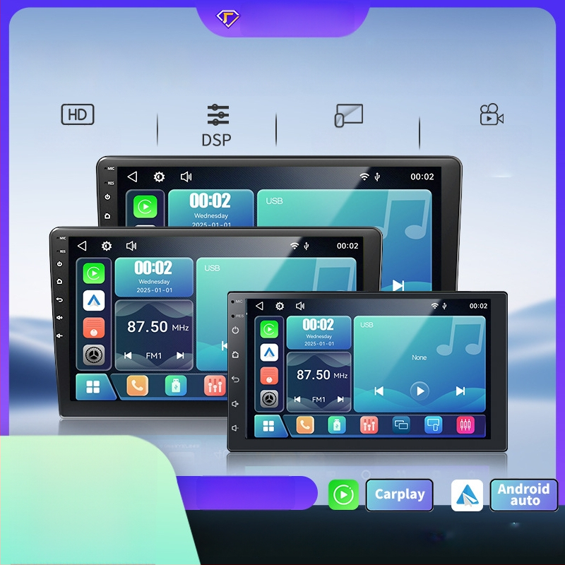 Automobilių infotainment blokas MP5 su belaidžiu CarPlay, Android Auto, Linux sistema, LED ekranas, modelis TH-S11-9