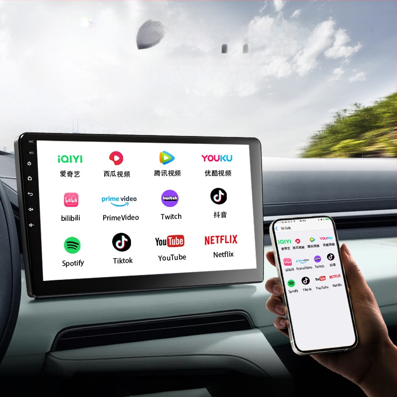 Automobilių infotainment blokas MP5 su belaidžiu CarPlay, Android Auto, Linux sistema, LED ekranas, modelis TH-S11-9