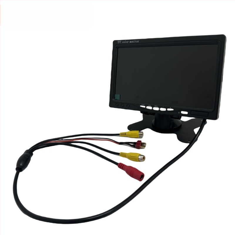 Autó LCD-monitor 7001SN, LED kijelző, 800x480 felbontás, AVI bemenet, PAL/NTSC