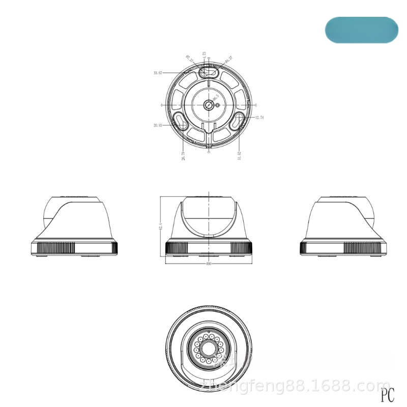 USB automobilių stebėjimo kamera autobusams ir sunkvežimiams su infraraudonuoju vaizdu, reguliuojamas kampas, 720p/1080p HD, USB vaizdo išvestis