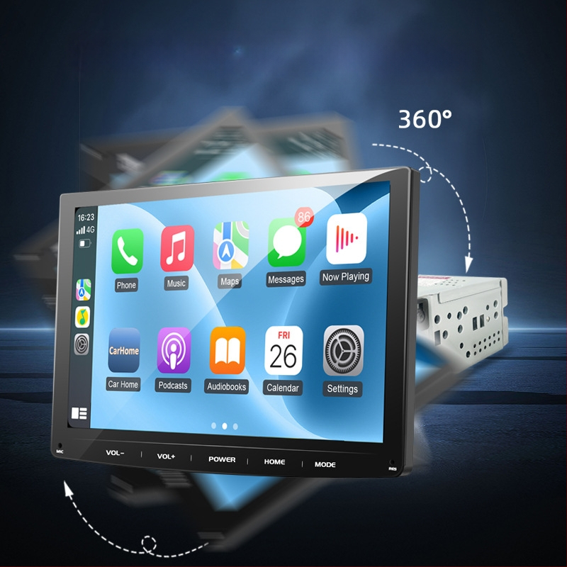 TH-S1002 Automobilinis MP5 grotuvas su belaidžiu CarPlay ir Android Auto — 2GB RAM, Bluetooth, SD kortelės palaikymas, vaizdo įrašų formatai AVI/MKV/MPEG/TS