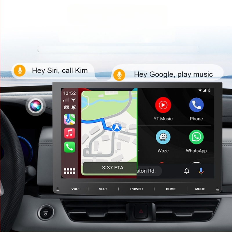TH-S1002 Automobilinis MP5 grotuvas su belaidžiu CarPlay ir Android Auto — 2GB RAM, Bluetooth, SD kortelės palaikymas, vaizdo įrašų formatai AVI/MKV/MPEG/TS