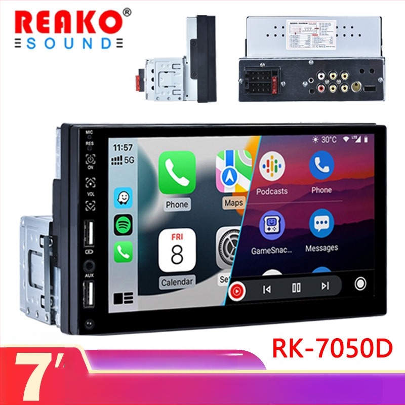 Išmani automobilių navigacijos sistema su Bluetooth MP5 grotuvu, GPS, OLED ekranas, atbulinės vaizdo kameros vaizdas – Modelis 7050DP