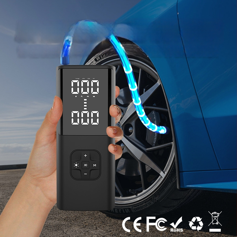 MP008-2 Umflător auto pentru pneuri cu presiune reglabilă, debit de aer 25 L/min, 2000W la 5V