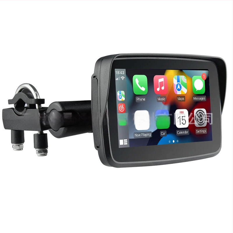 Motociklo belaidė CarPlay navigacijos ekranas, atskiriamas nešiojamas ekranas, atsparus vandeniui HD, Bluetooth, 12-24V DC maitinimas