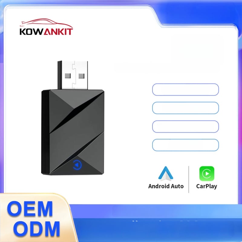 CarPlay belaidis adapteris, 2-in-1 su Android Auto, Kowankit K1a, keturių branduolių CPU, 2GB RAM, 16GB ROM, USB-C/USB