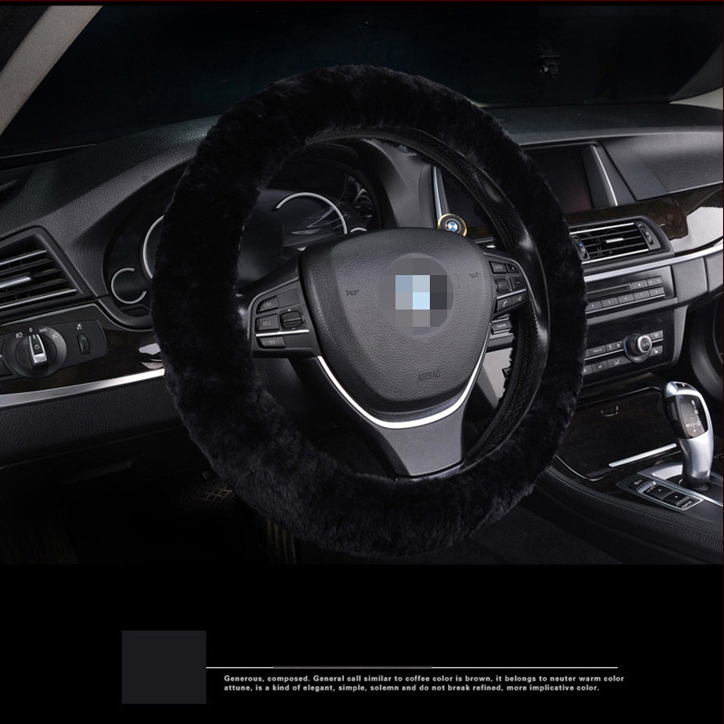 Kormánykerék borító mesterséges plüssel, téli használatra, univerzális rögzítés, minden autómárkához, testreszabható