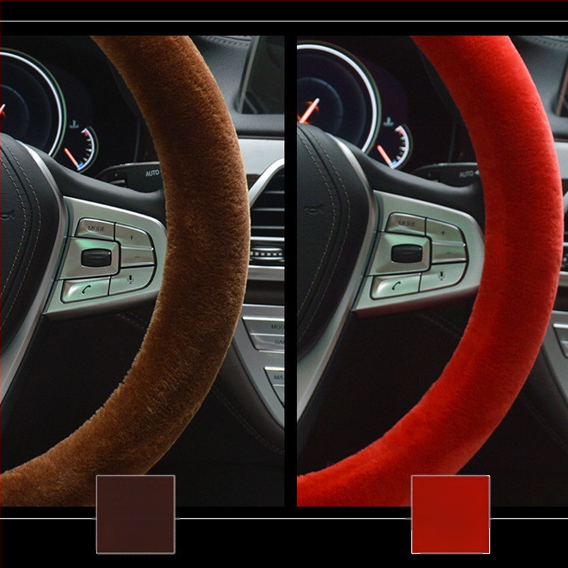 Kormánykerék borító mesterséges plüssel, téli használatra, univerzális rögzítés, minden autómárkához, testreszabható